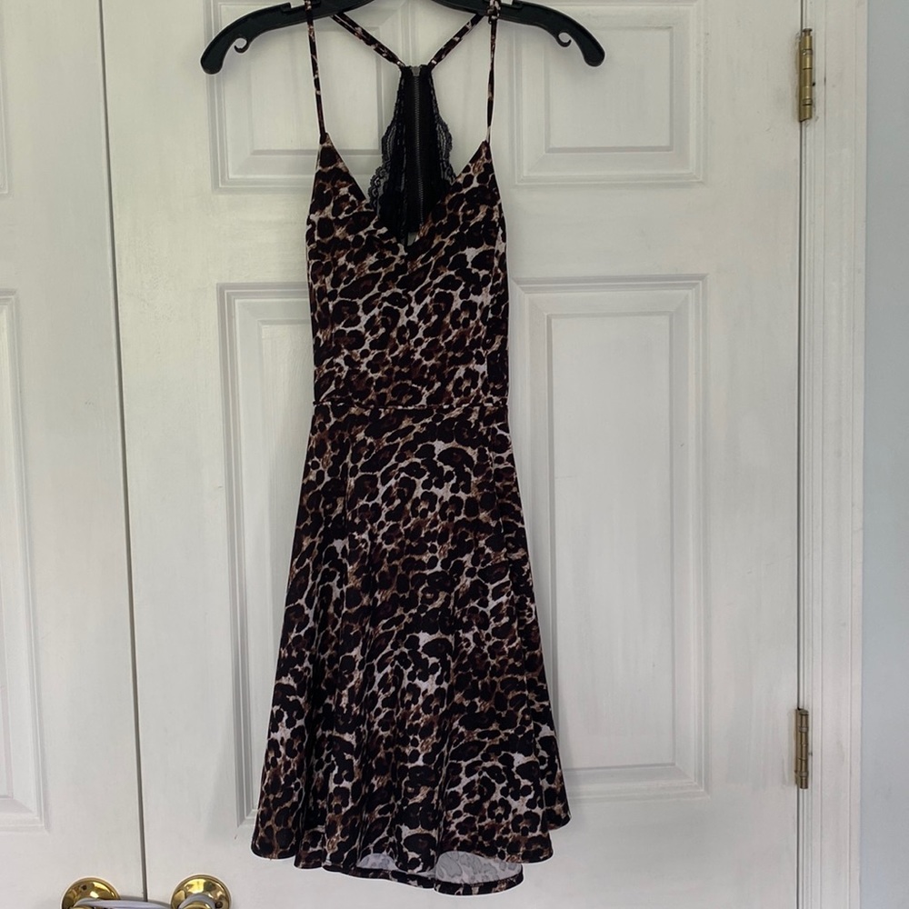 City Triangles Cheetah Print Skater Dress Size Medium